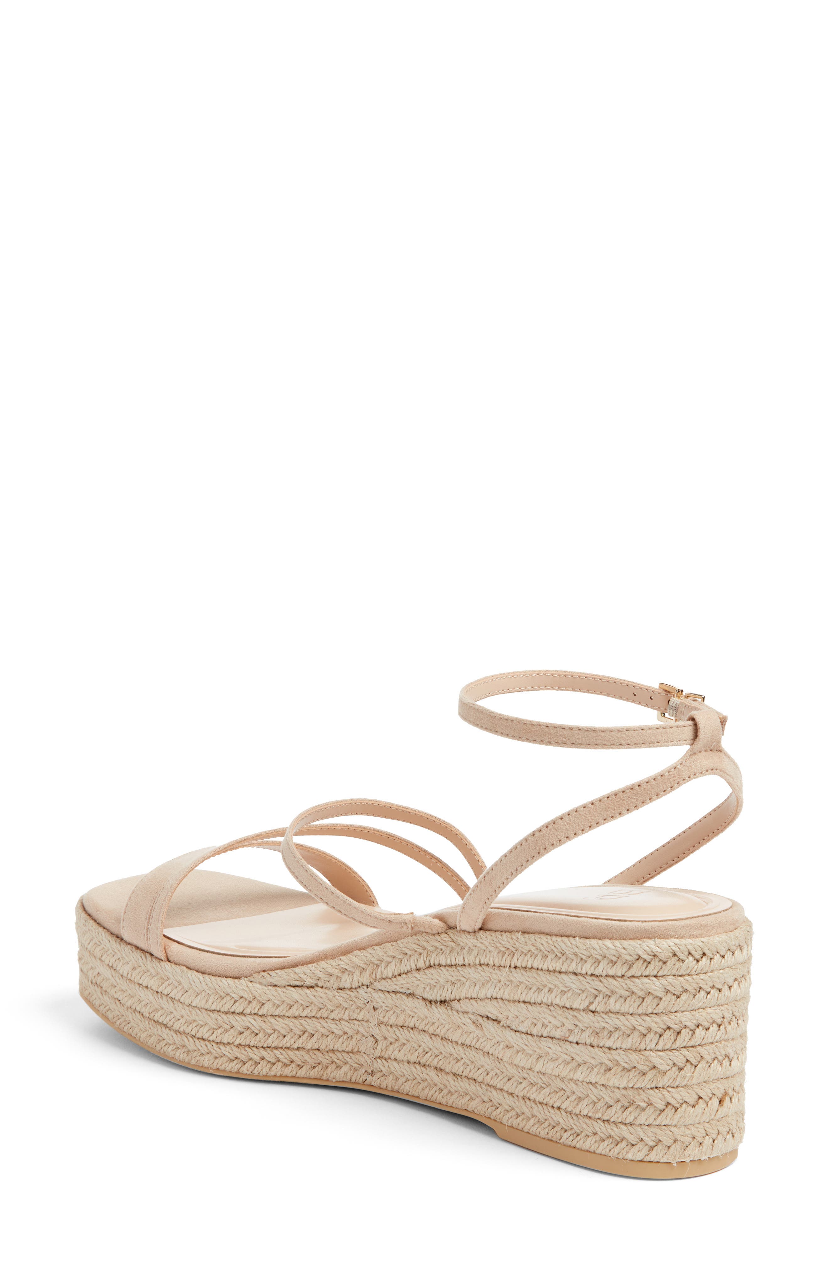 BP. Coco Espadrille Ankle Strap Platform Wedge Sandal, Alternate, color, Tan Light