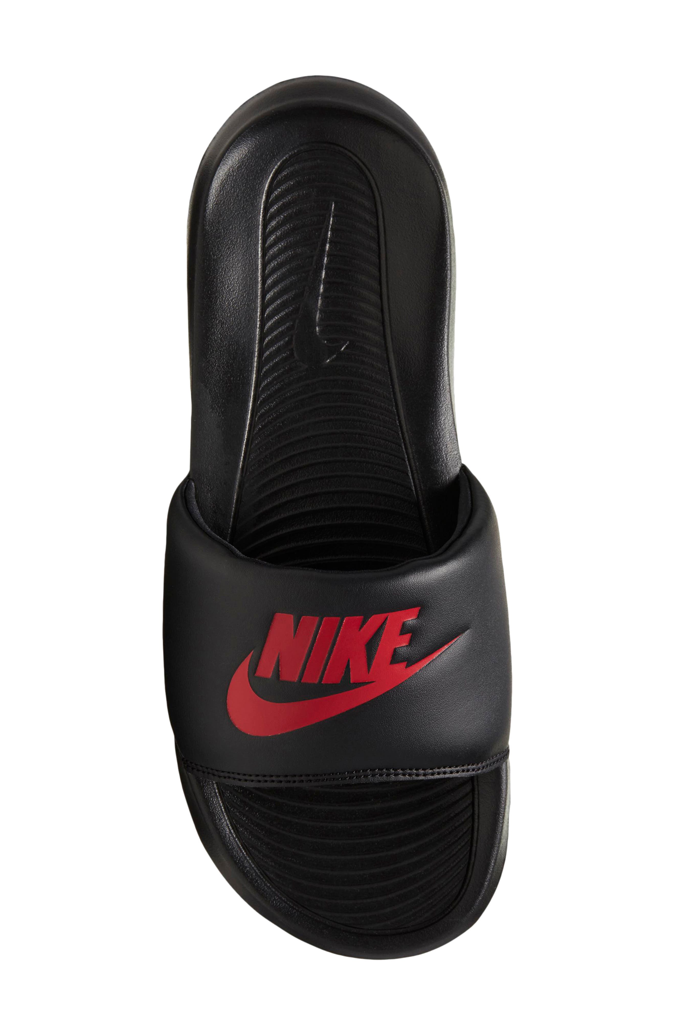 Nike Victori One Sport Slide, Alternate, color, Black/ University Red/ Black