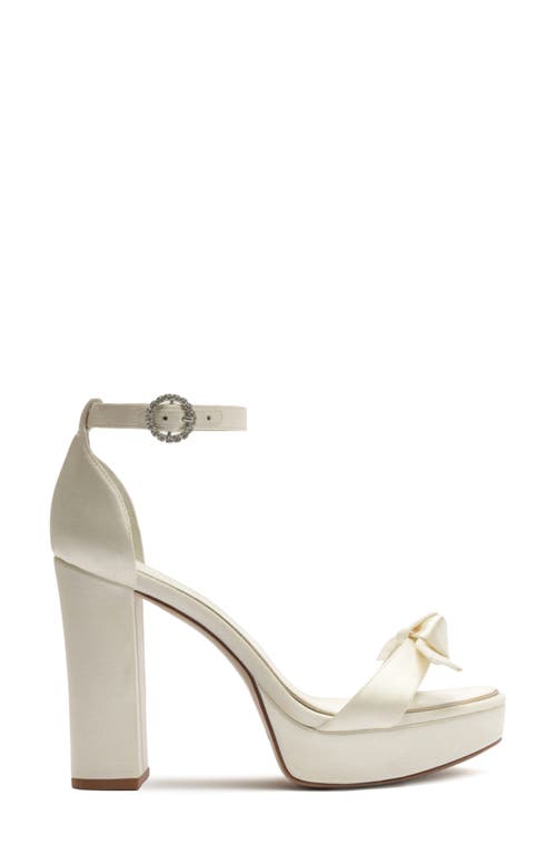 Alexandre Birman Clarita Flare Platform Bridal Sandal In White