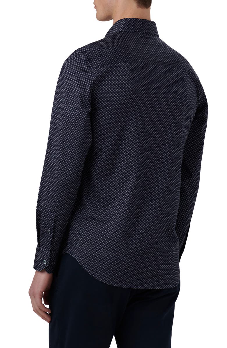Bugatchi James OoohCotton<sup>®</sup> Geometric Print Button-Up Shirt, Alternate, color, 
