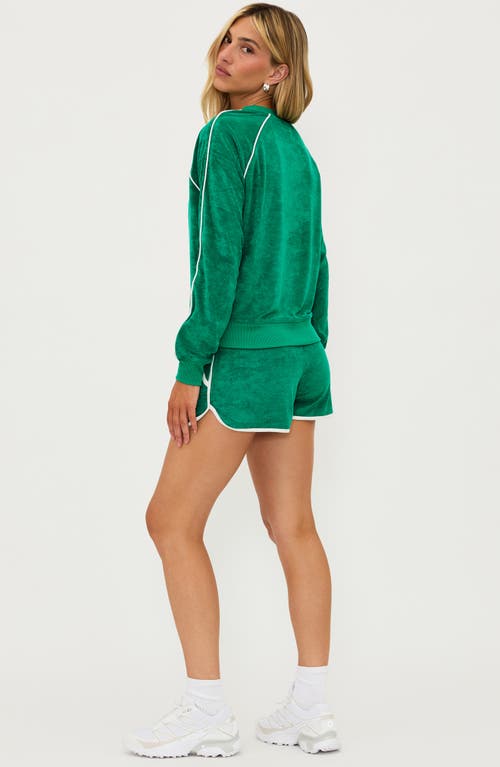 Shop Beach Riot Rynn Velour Shorts In Forest Park