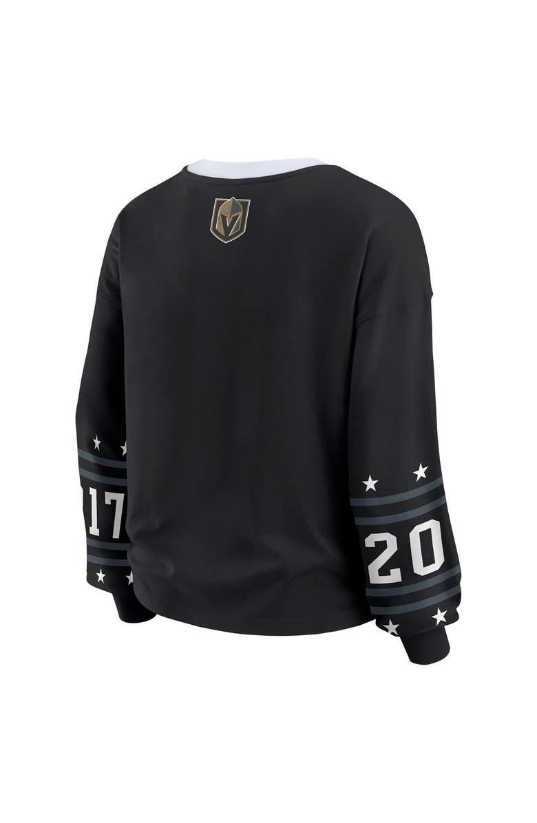 WEAR by Erin Andrews Women
s WEAR by Erin Andrews Black Vegas Golden Knights Long-Sleeve Sport T-Shirt, Alternate, color, Black