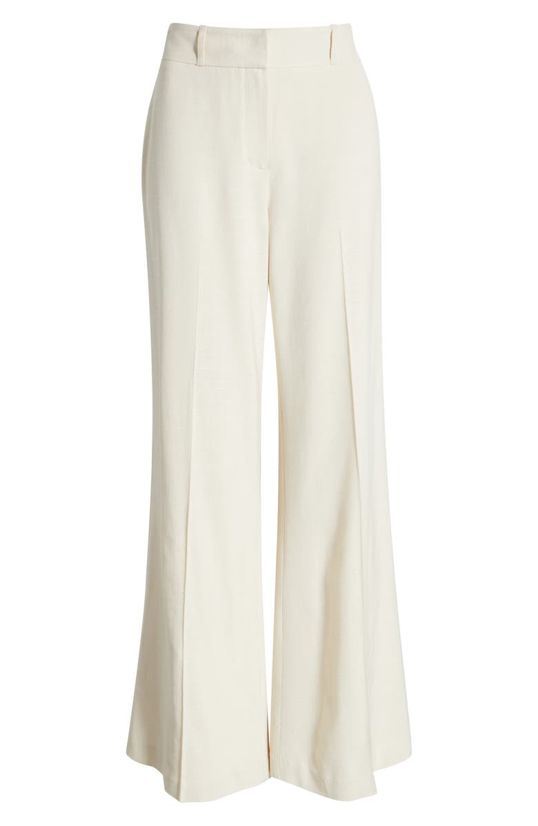 KOBI HALPERIN Flat Front Wide Leg Pants, Alternate, color, Ecru