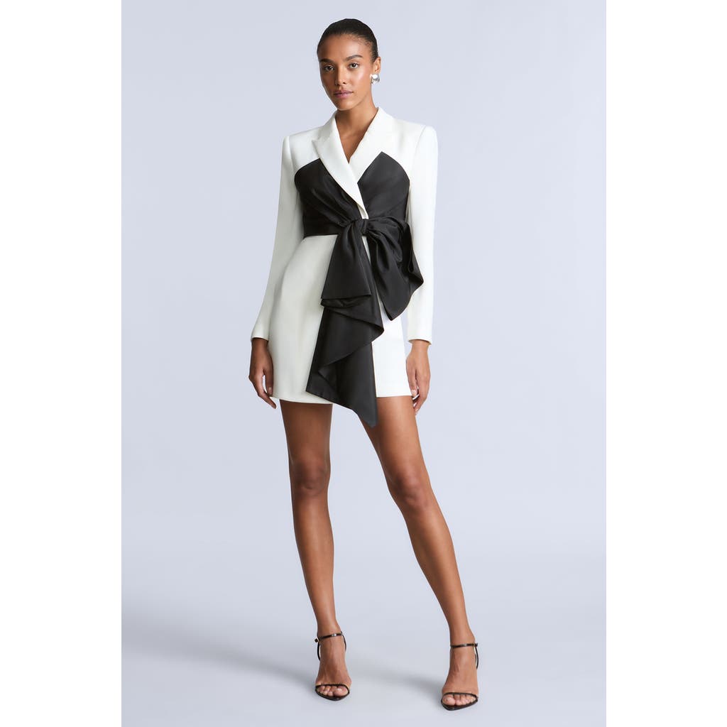 Bcbg Bow Blazer Dress In White