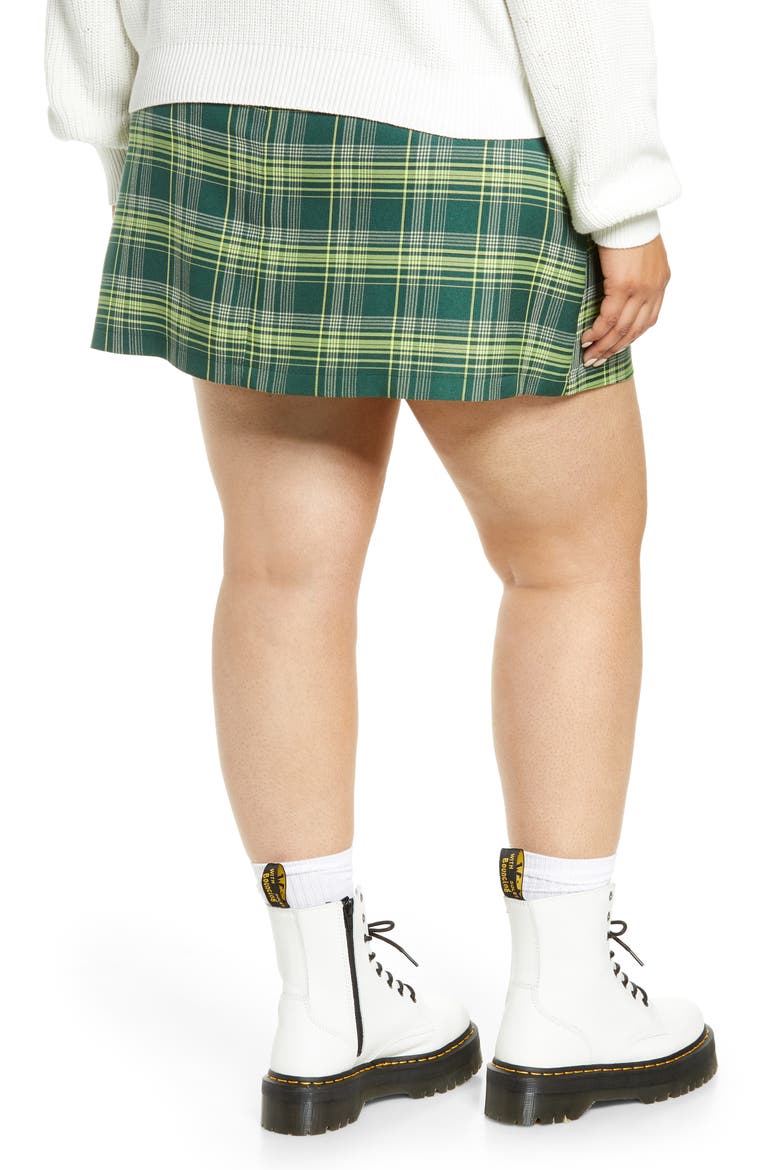 Plaid Miniskirt, Alternate, color, GREEN VERONIKA PLAID