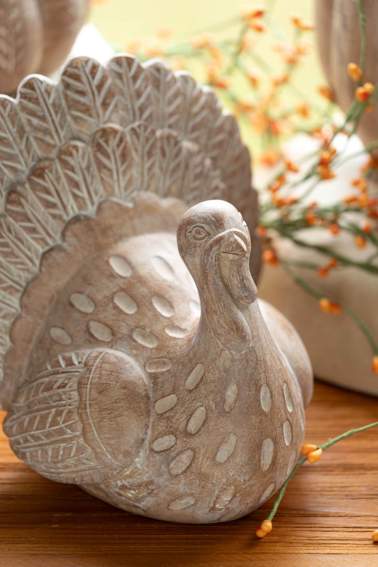 Turkey Figurine, Alternate, color, Brown