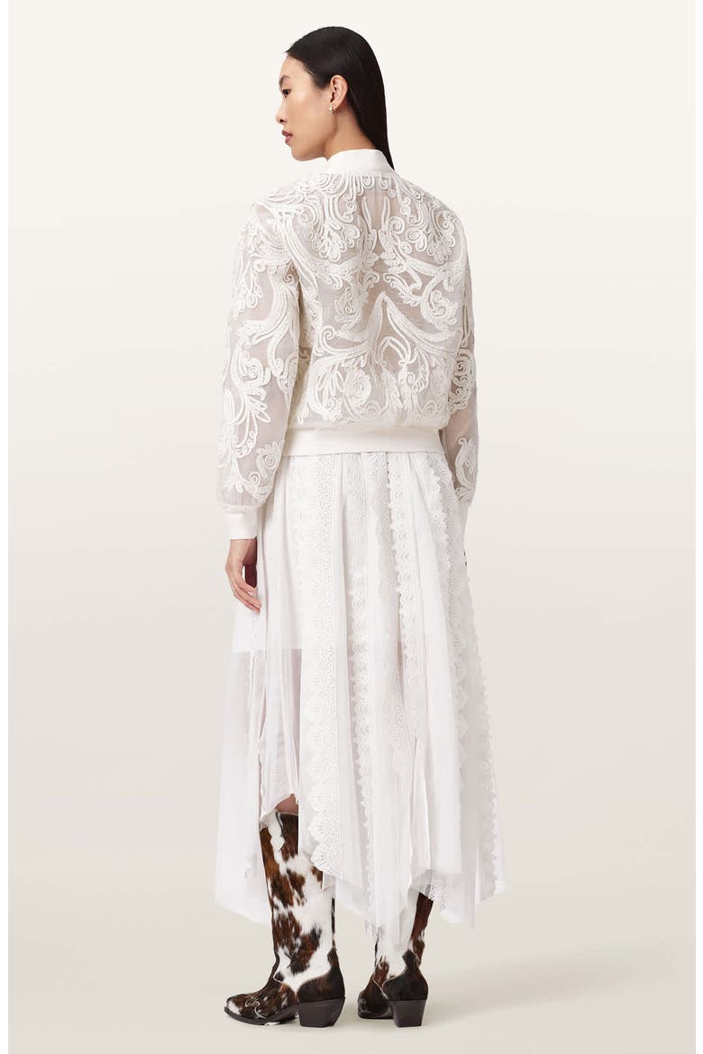 Vashtie Mixed Lace Handkerchief Hem Skirt, Alternate, color, OPTIC WHITE