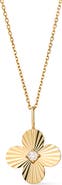 Ana Luisa Solid Yellow Gold - Large Flower Charm Necklace