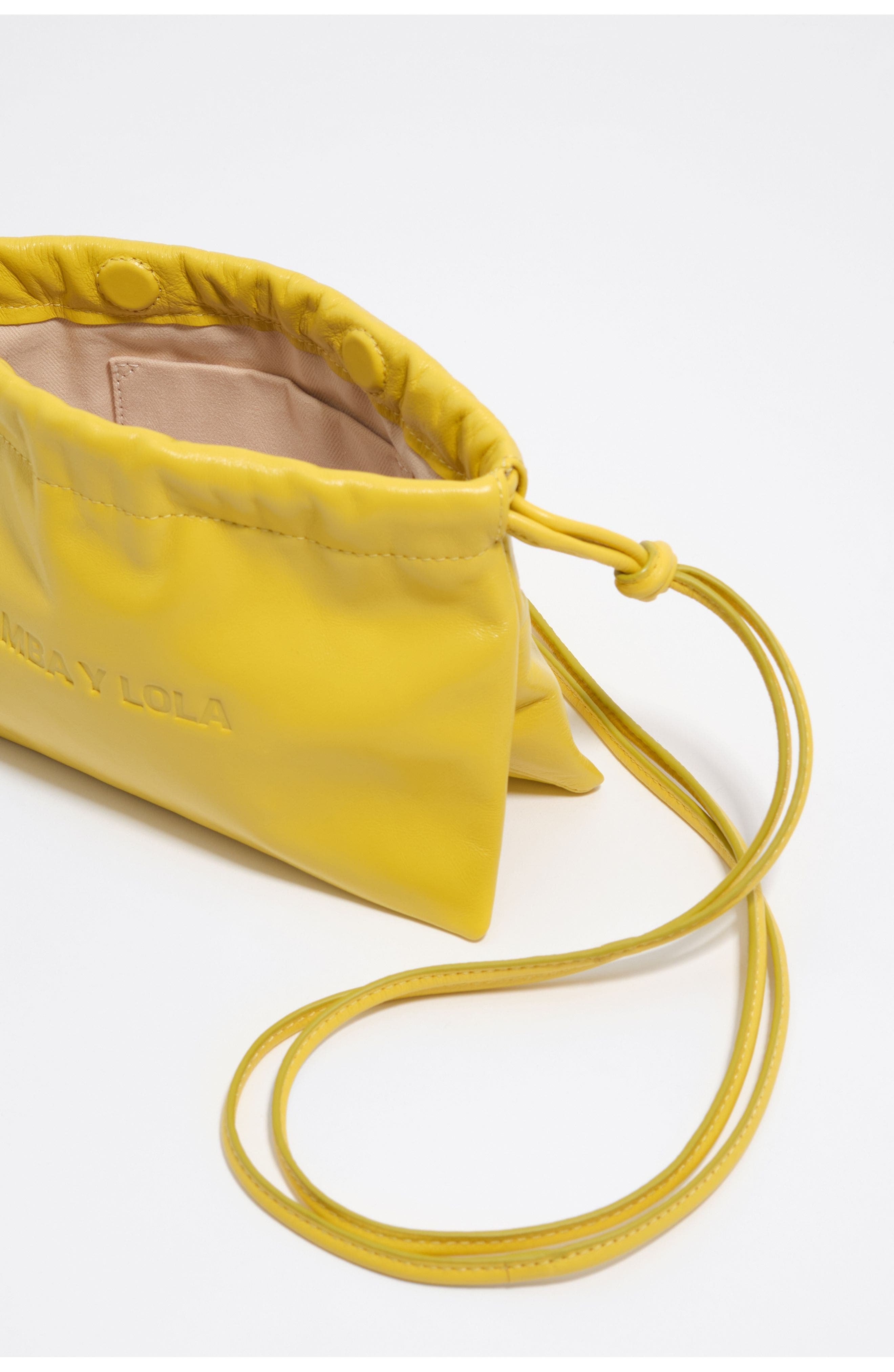 Leather Mini Multi-Strap Bag, Alternate, color, YELLOW