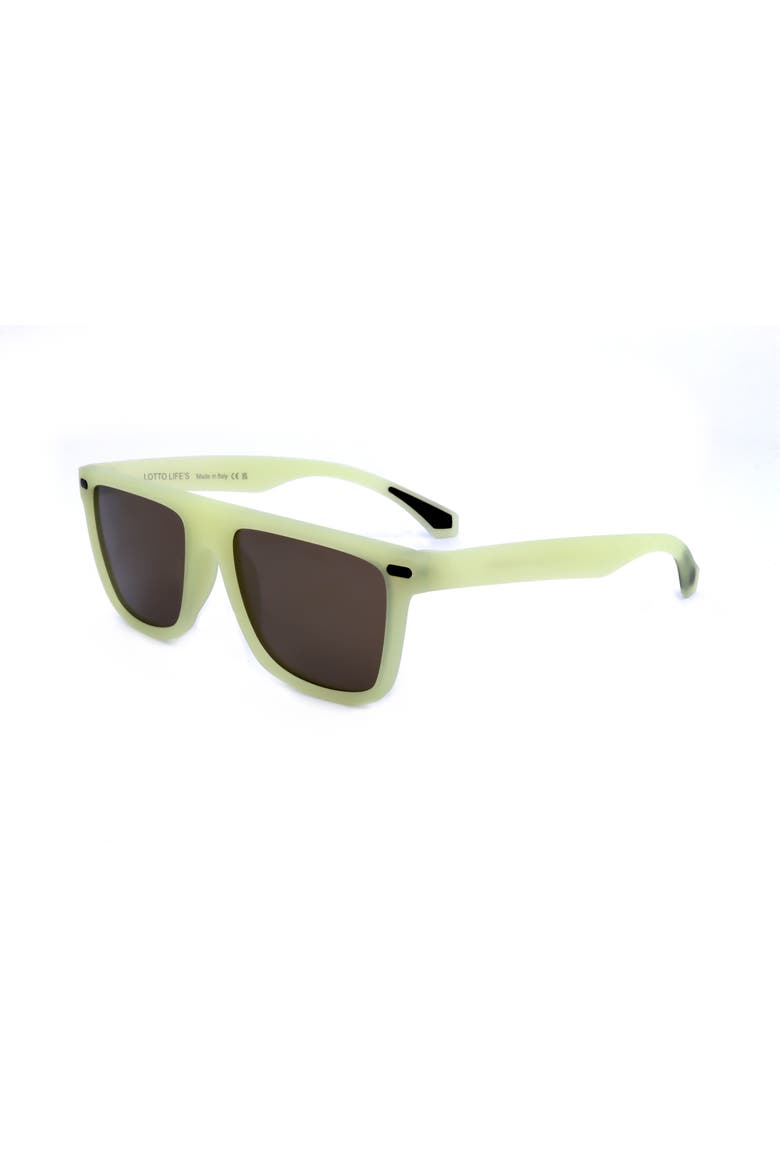 52mm Square Sunglasses, Alternate, color, GREEN TRASPARENT