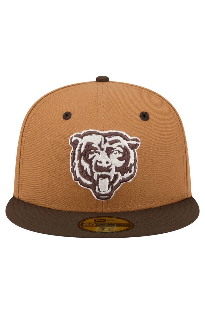 New Era Men's New Era  Light Brown/Dark Brown Chicago Bears Two-Tone Walnut 59FIFTY Fitted Hat, Alternate, color, Light Brown