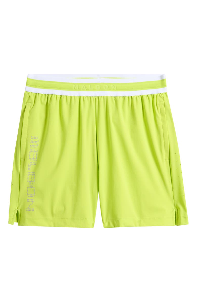 Malbon Golf MRC Tech Water Repellent Running Shorts, Main, color, Green Acid