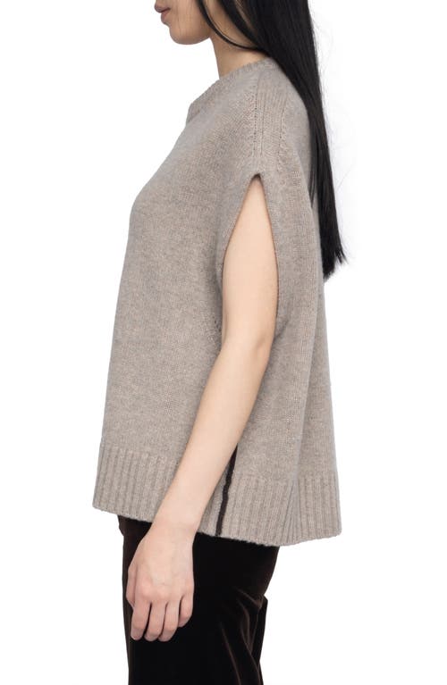 Zadig & Voltaire Womens Avoine Contrast-edge Relaxed-fit Sleeveless Wool And Cashmere-blend Jumper In Gray