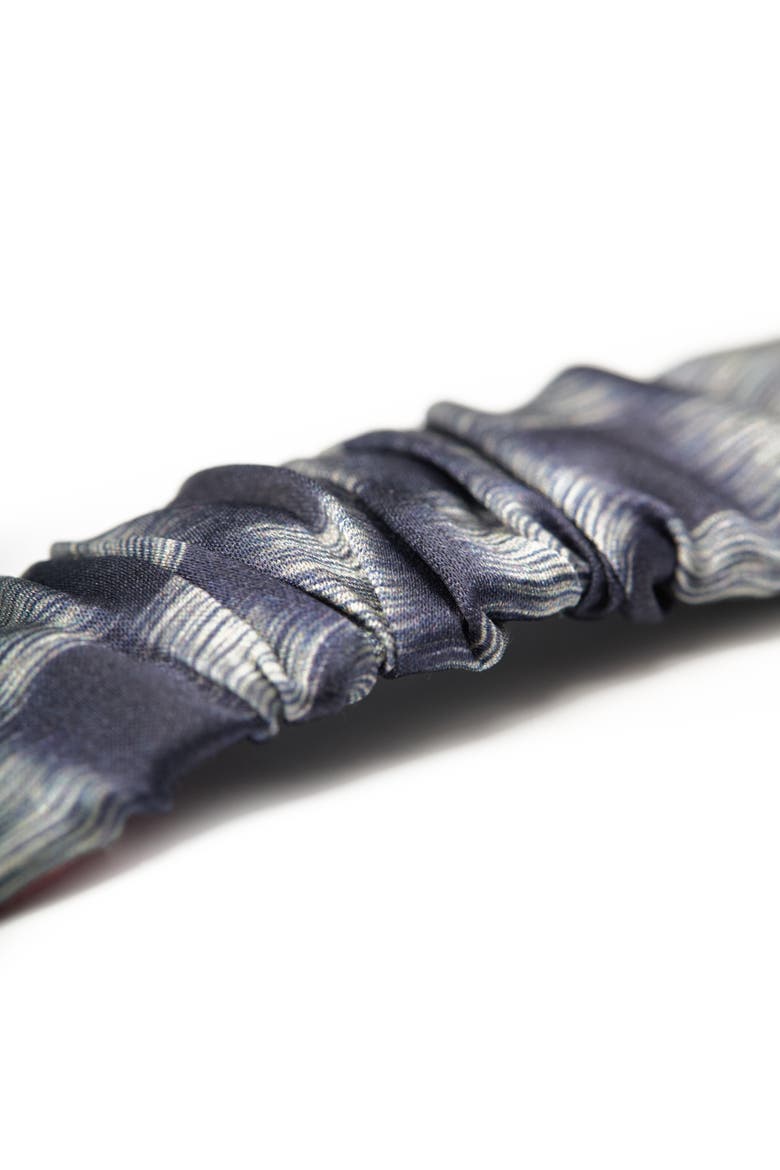 Lunelle Silk Hair Barrette Clip, Alternate, color, Steel Blue