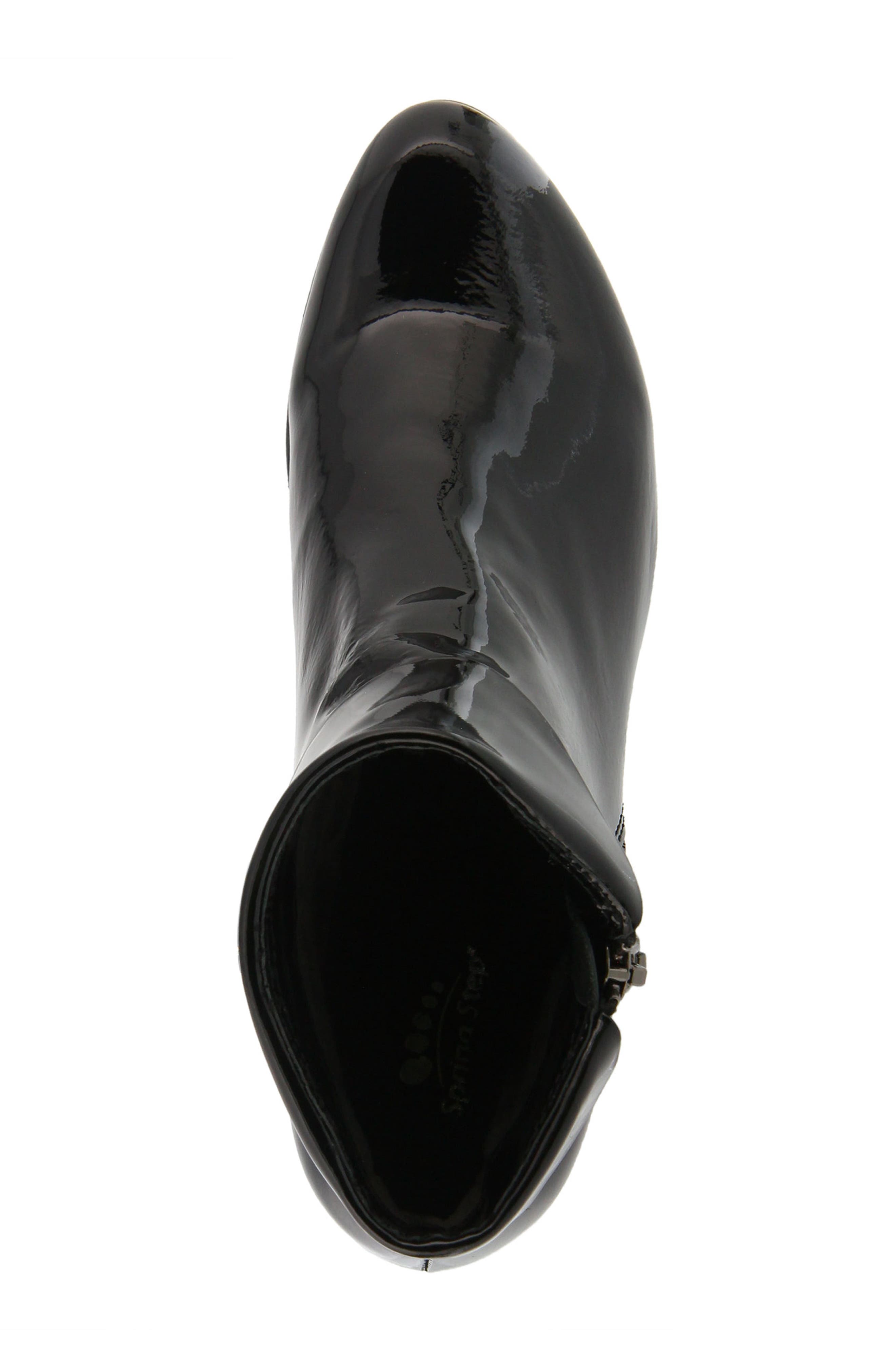 Spring Step Stockholm Foldover Cuff Bootie, Alternate, color, Black Patent Leather