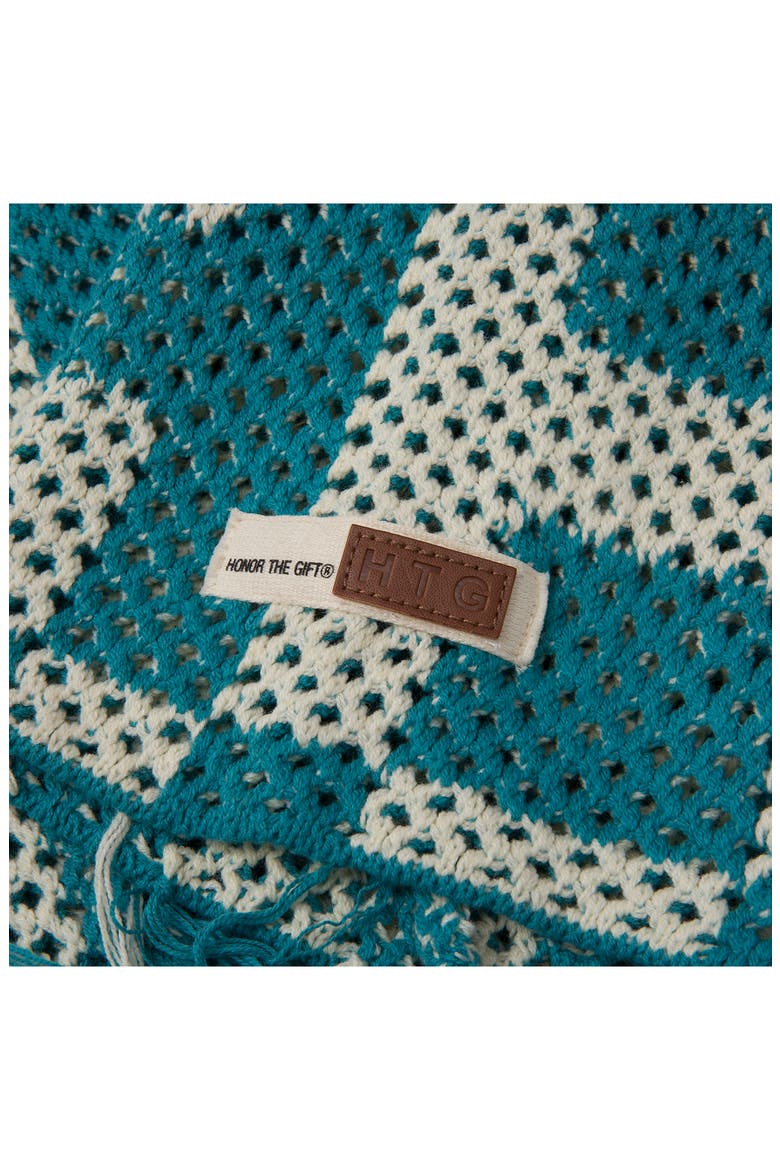 Long Sleeve Openwork Mini Sweater Dress, Alternate, color, TEAL