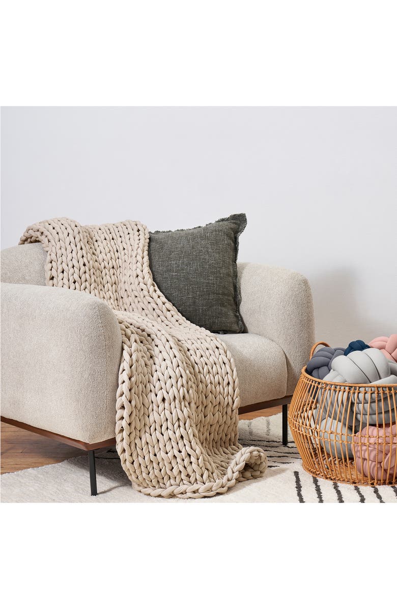 Bearaby Weighted Knit Blanket, Alternate, color, Driftwood