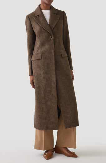 LK Bennett Dakota Check Wool Blend Coat