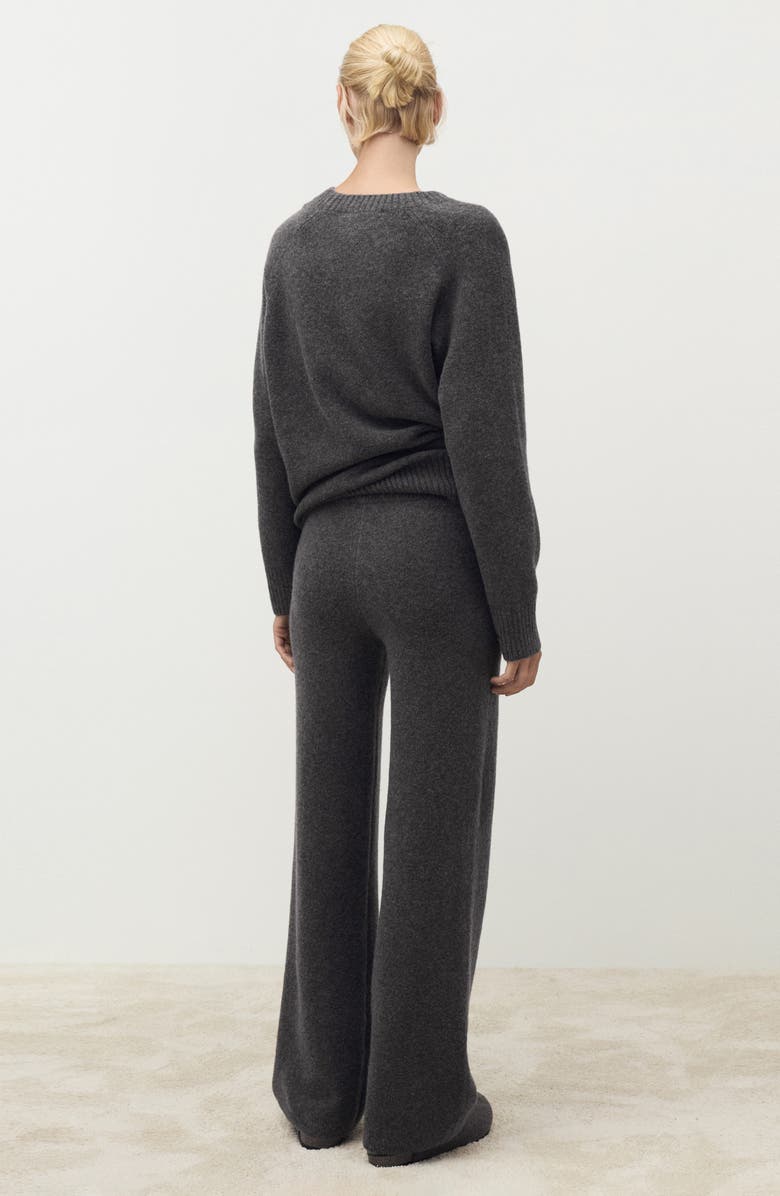MANGO Knit Pants, Alternate, color, Charcoal