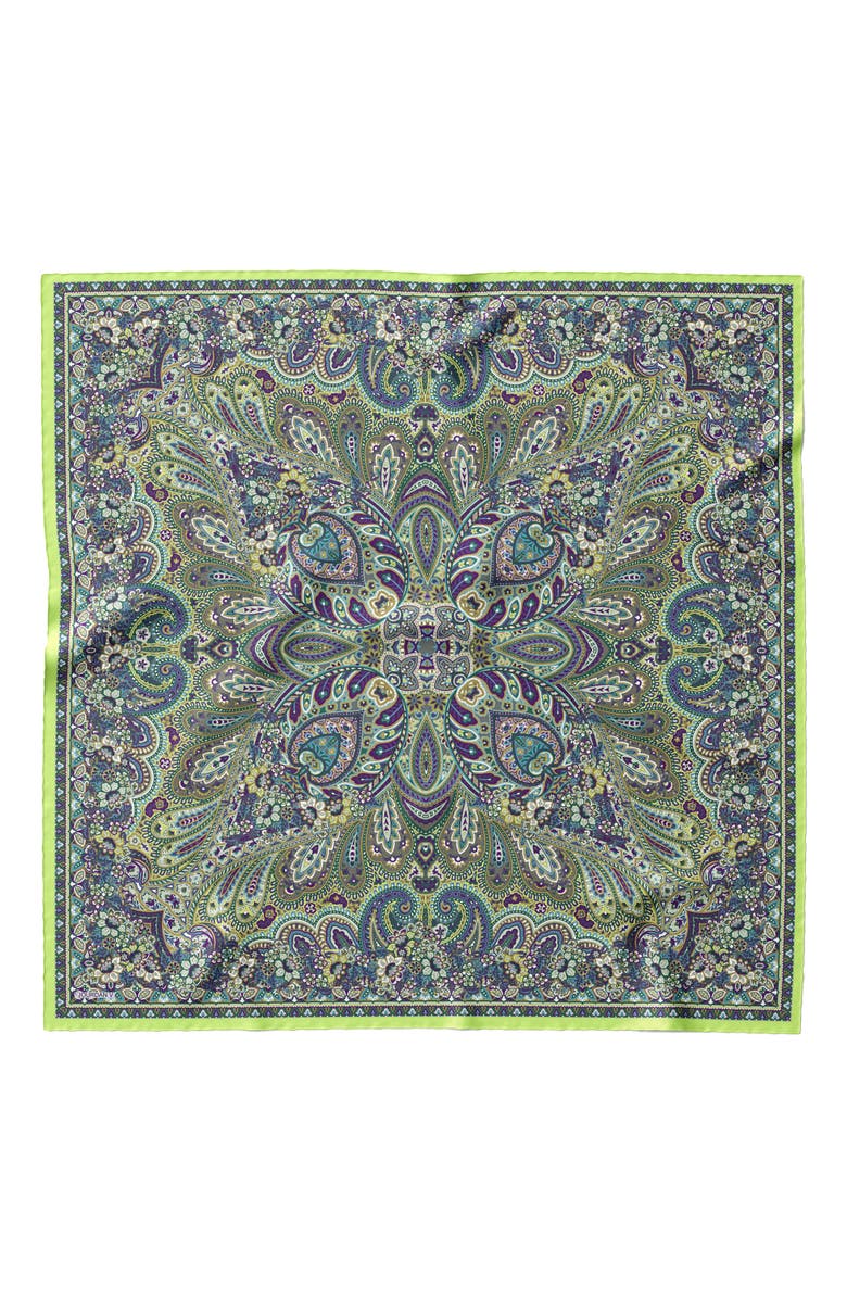 Elizabetta Helena - Large Silk Scarf for Women, Alternate, color, Green