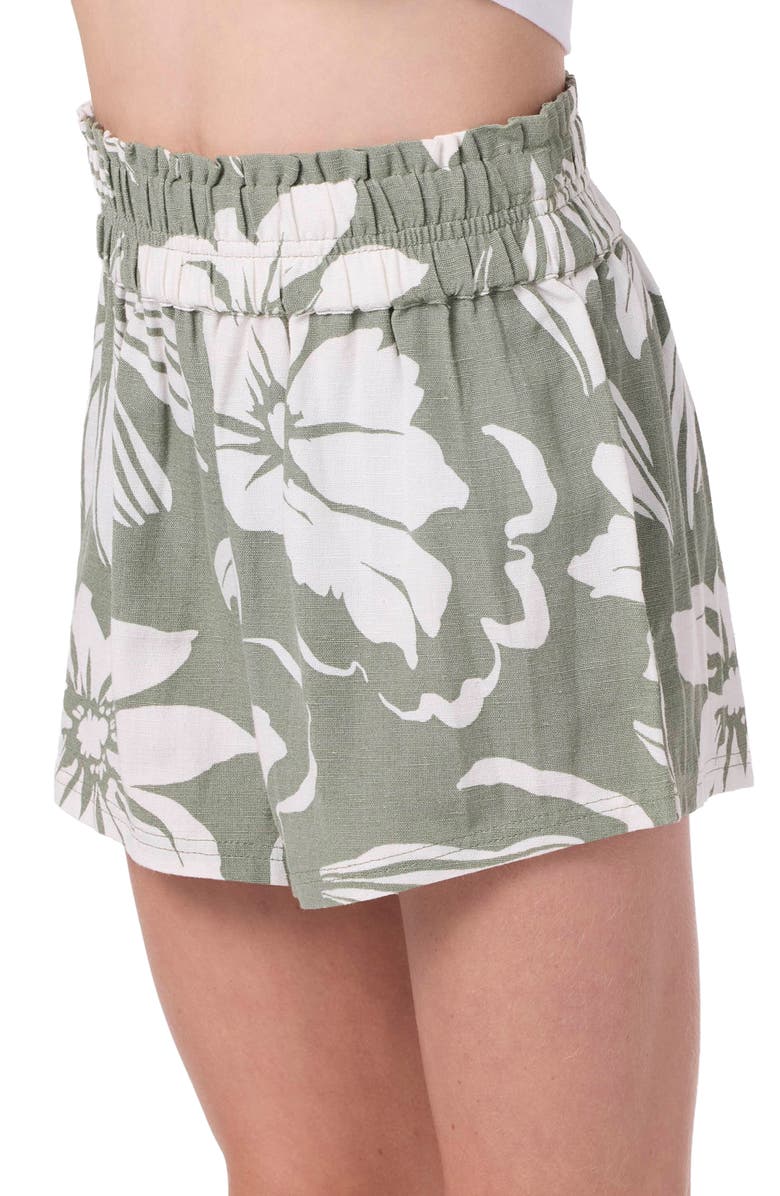 O'Neill Kids' Gabi Floral Smocked Waist Shorts, Alternate, color, Sea Spray