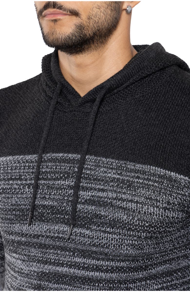 XRAY Two-Tone Knitted Pullover Hoodie, Alternate, color, Grey