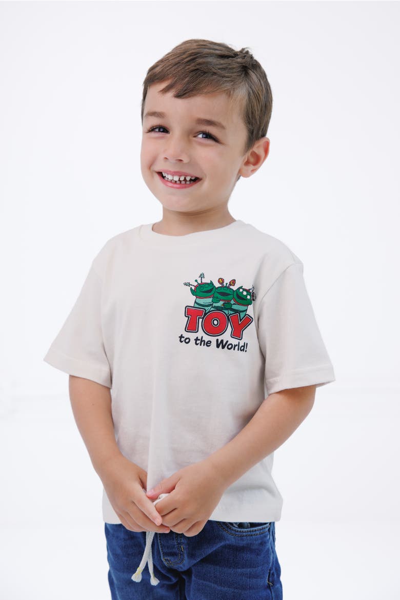 Toy Story Holiday Short Sleeve T-Shirt, Alternate, color, Cream Toy Story