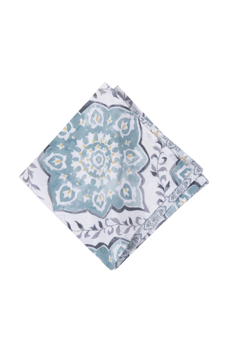 C&F Home Harlan Cotton Napkin Machine Washable Set of 6, Alternate, color, Blue