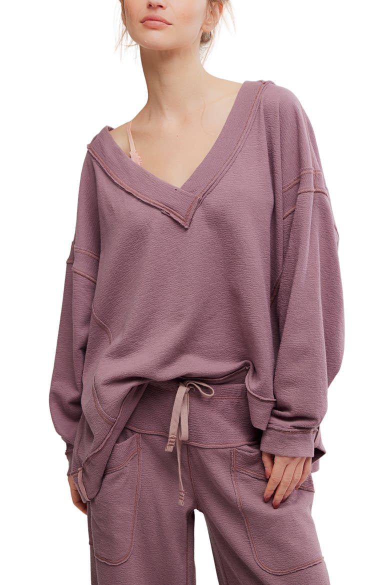 Intimately FP Staycation Pullover, Main, color, ELDERBERRY TEA
