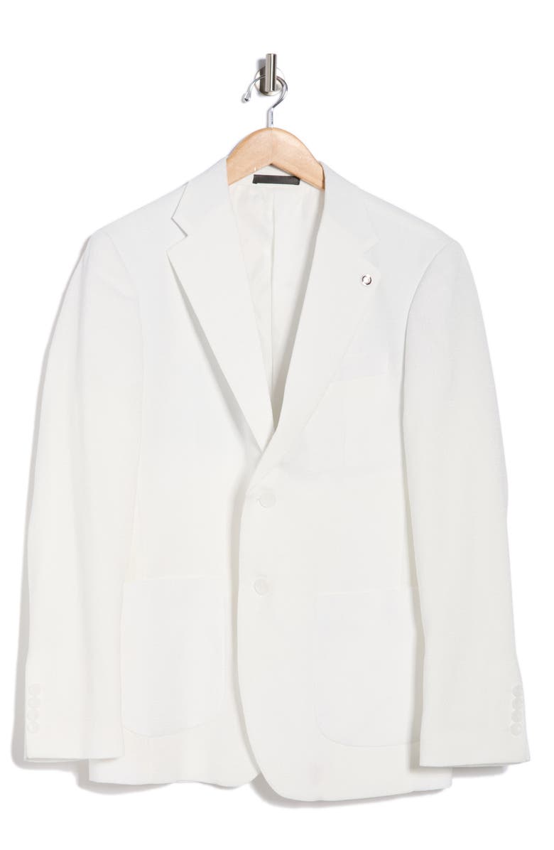 T.R. PREMIUM Slim Fit Cotton Blend Blazer, Alternate, color, White