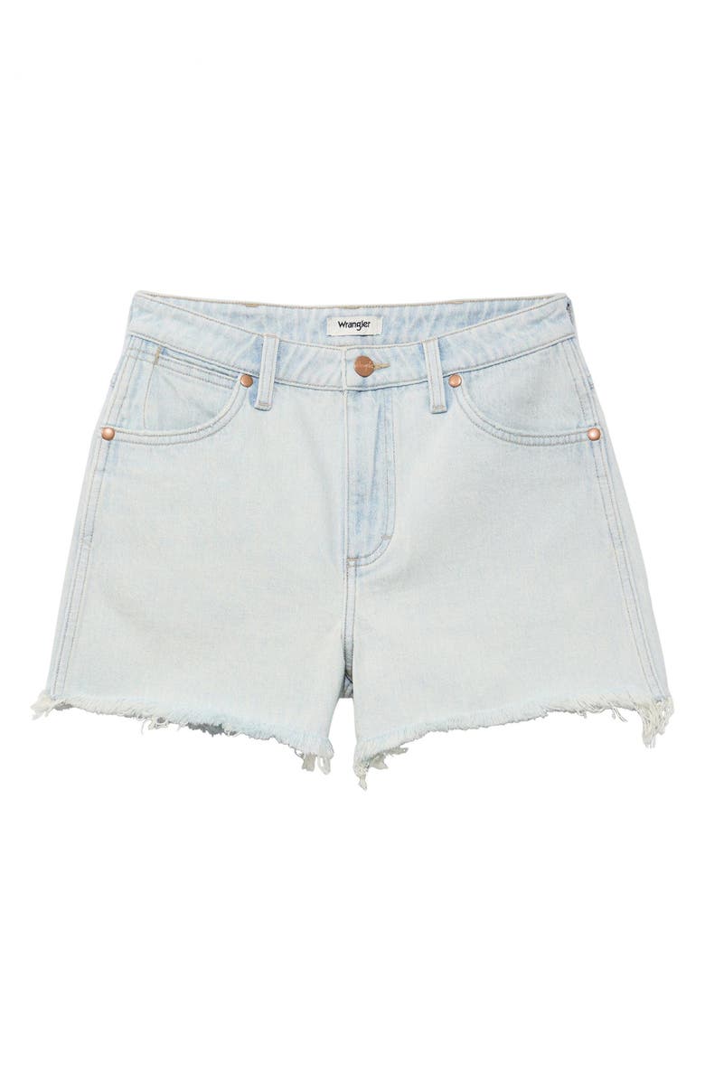 Wrangler Cowboy High Waist Denim Cutoff Shorts, Alternate, color, 