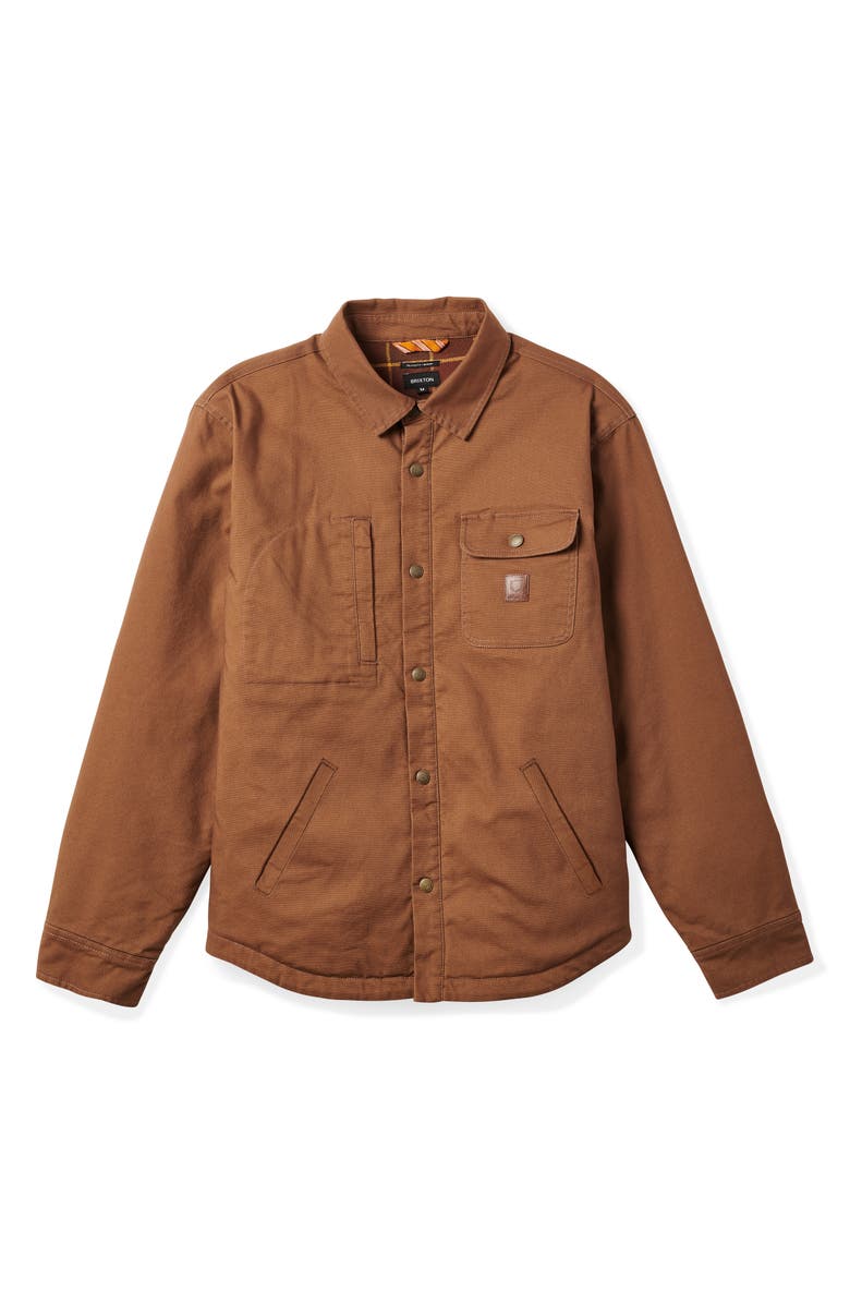 Brixton Builders Plaid Lining Cotton Blend Shirt Jacket, Main, color, 