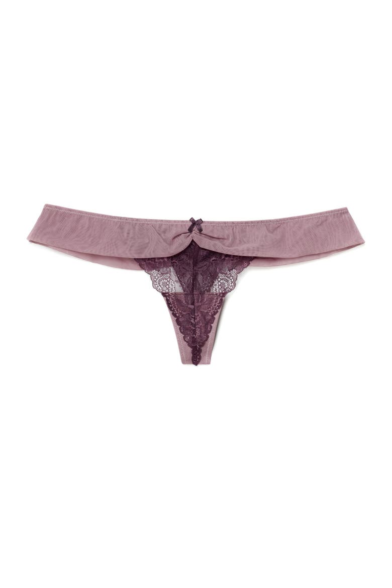 Clairabella Thong Panties, Alternate, color, Dark purple