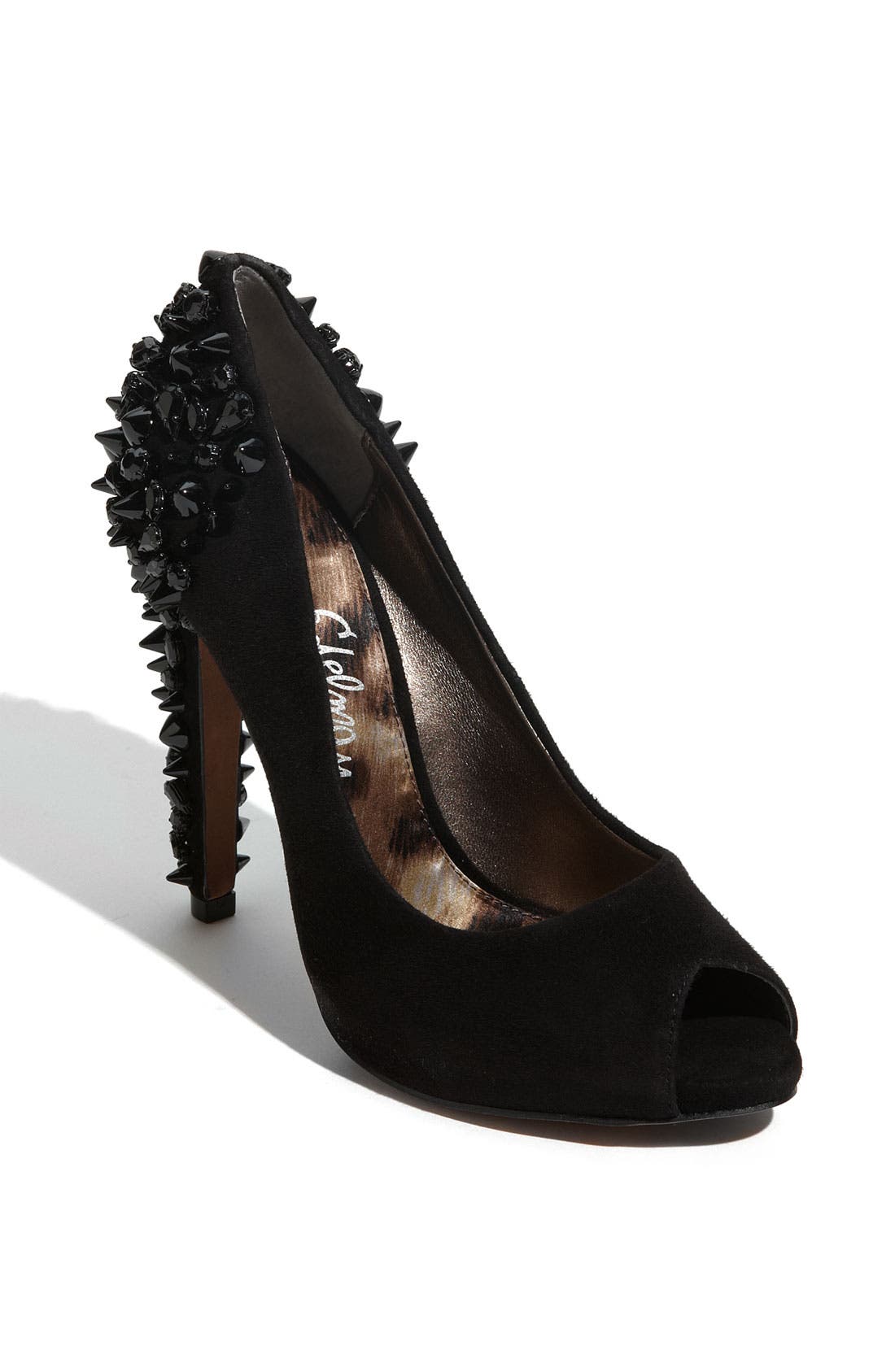 'Lorissa' Pump, Main, color, BLACK/ BLACK SUEDE