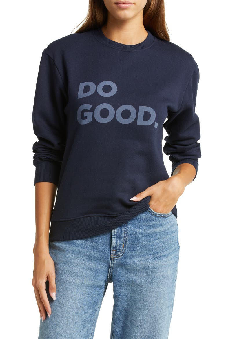 Do Good Cotton Blend Sweatshirt, Main, color, MARITIME