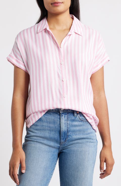 Kenzie Stripe Short Sleeve Button-Up Shirt
