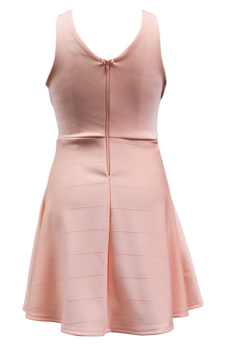 Ava & Yelly Knotted Skater Dress, Alternate, color, 