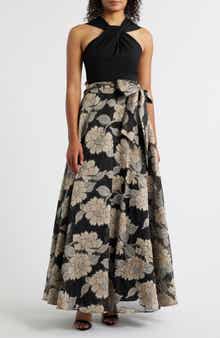 Eliza J Twist Neck Sleeveless Gown