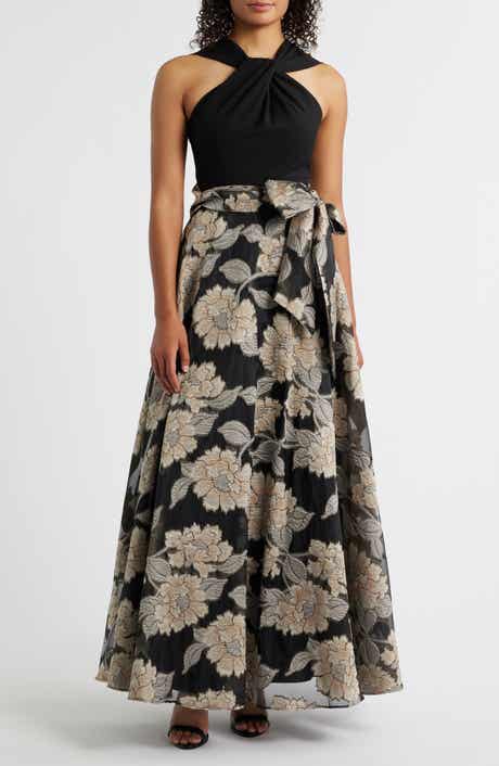 Eliza J Twist Neck Sleeveless Gown