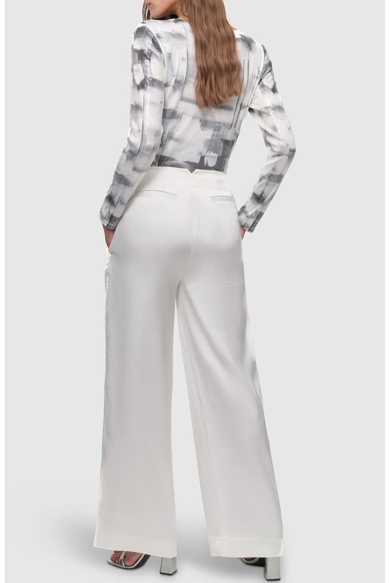 Belt Detail Wide Leg Pants, Alternate, color, IVORY