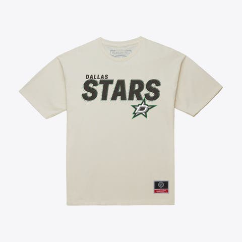Men's Mitchell & Ness Cream Dallas Stars Core Plus T-Shirt