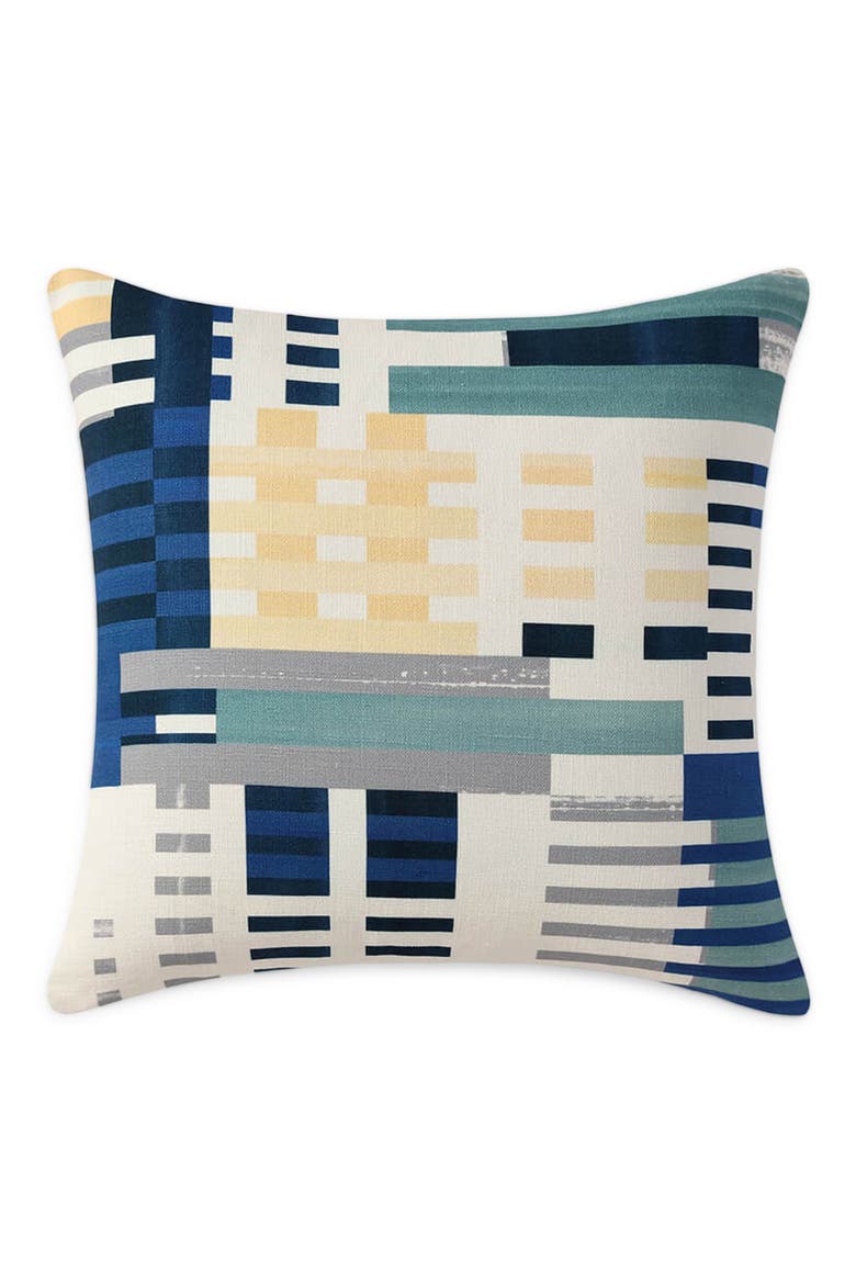 Plaid Big Throw Pillow, Main, color, GOLD