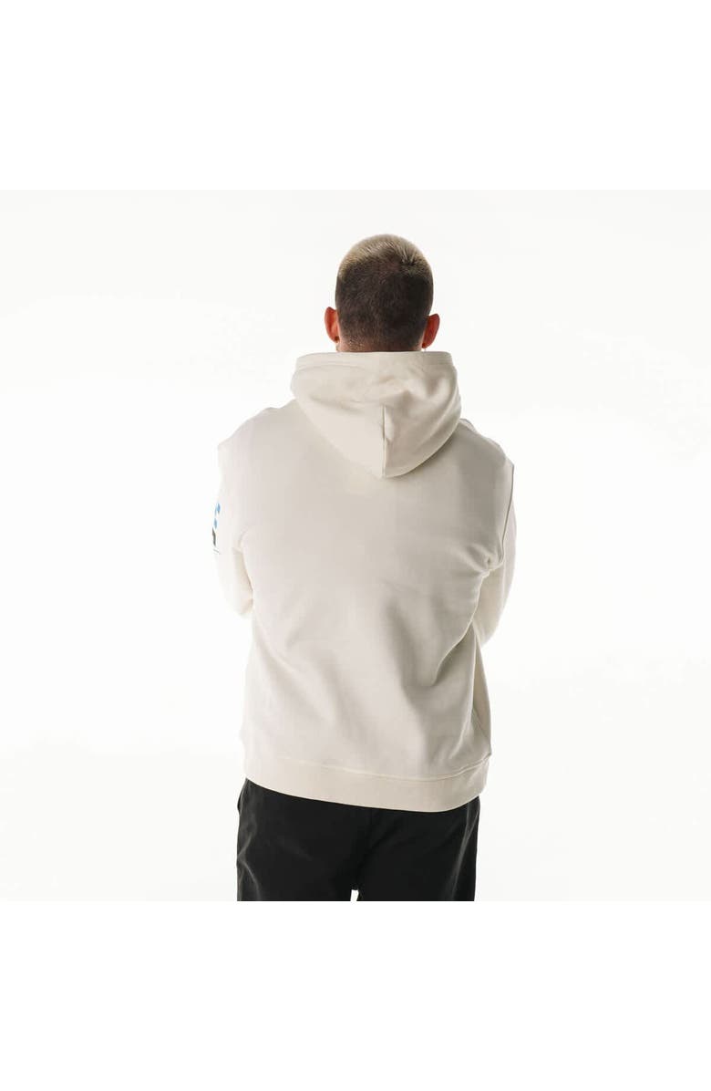 THE WILD COLLECTIVE Unisex The Wild Collective Cream Detroit Lions Stacked Graphic Sleeve Fleece Hoodie, Alternate, color, Cream