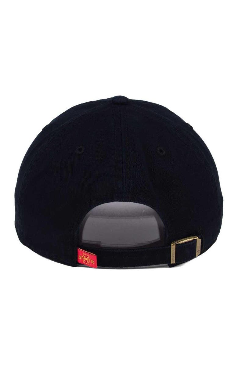 '47 Men's '47 Black Iowa State Cyclones Clean Up Adjustable Hat, Alternate, color, 