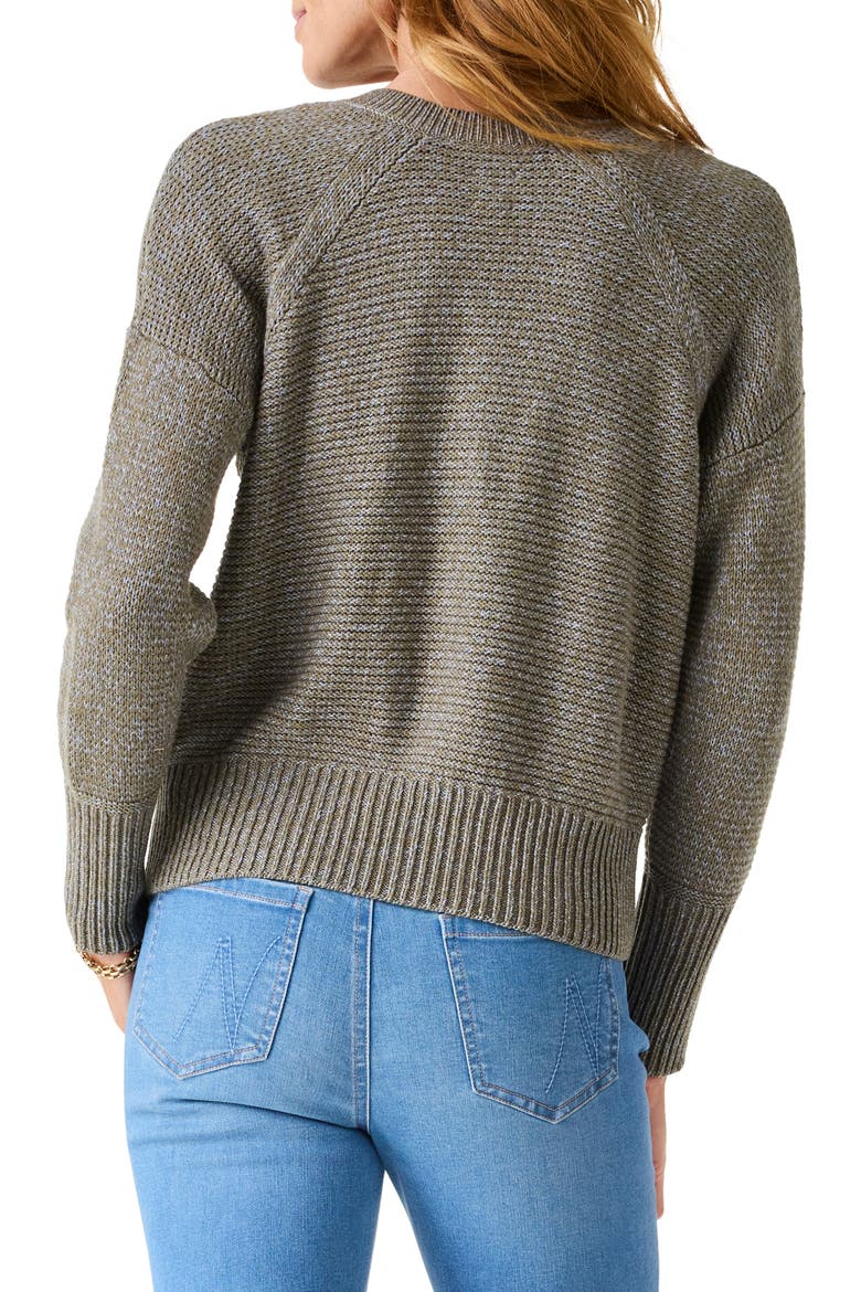 Mixed Stitch Sweater, Alternate, color, GREEN MIX
