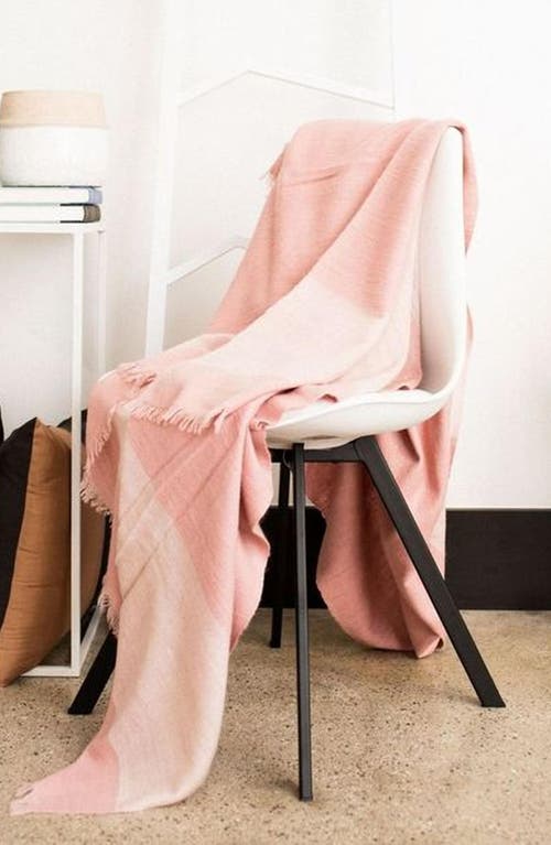 Studio Variously Soft Handwoven Merino Throw In Pink