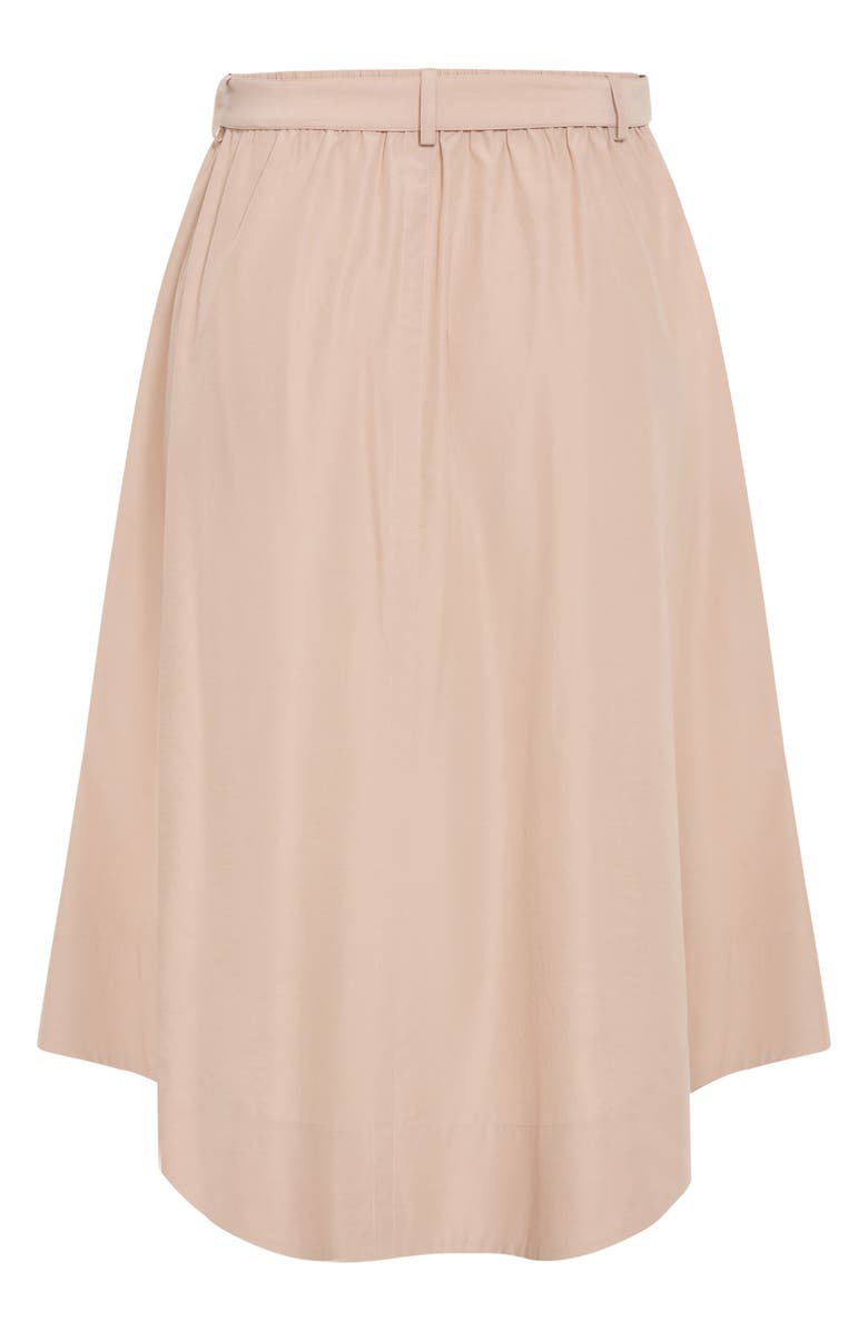 City Chic Ally Midi A-Line Skirt, Alternate, color, Taupe