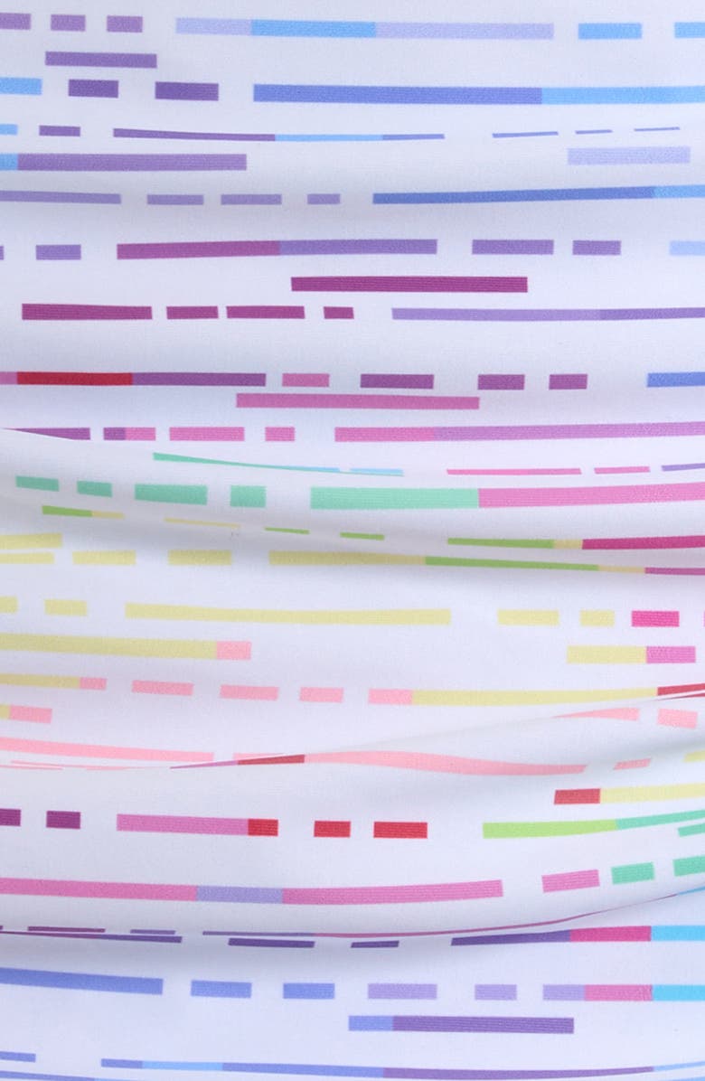 Ava & Yelly Kids' Flower Trim One-Piece Swimsuit, Alternate, color, White