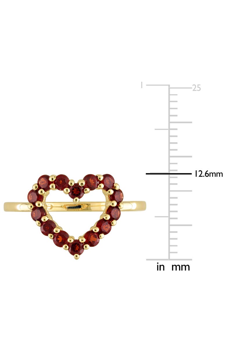 Julianna B. Garnet Heart Ring 10k, Alternate, color, Garnet