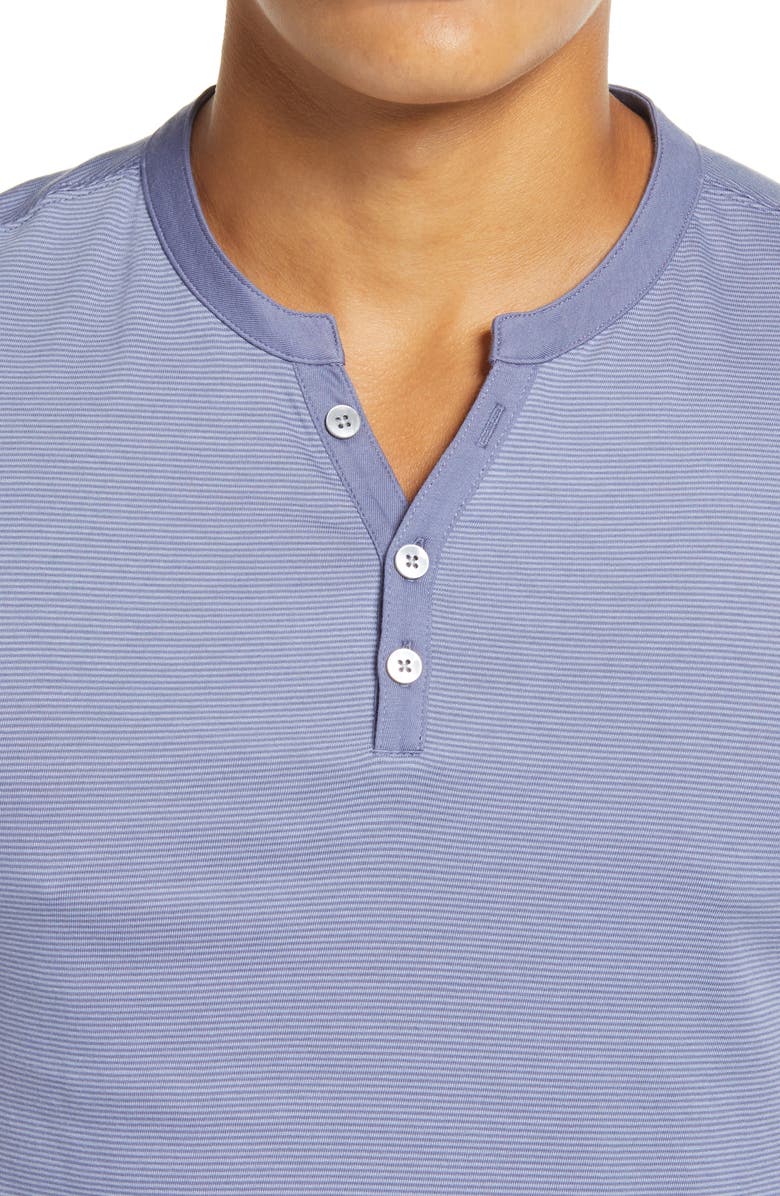 Robert Barakett Asher Stripe Y-Neck Henley, Alternate, color, 